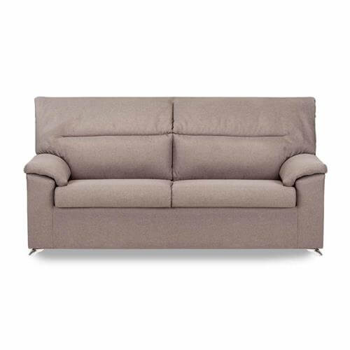 Sofá 3 plazas desenfundable beige medidas: 184x84x98 cm, con estructura robusta y fundas lavables