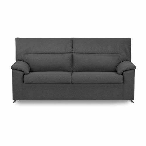 sofa 3 plazas desenfundable en color gris oscuro, medidas: 184 cm de ancho, 84 cm de fondo y 98 cm de alto