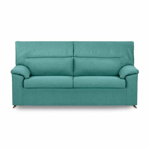 Sofa desenfundable 3 plazas en color turquesa, diseño vibrante y cómodo para cualquier espacio