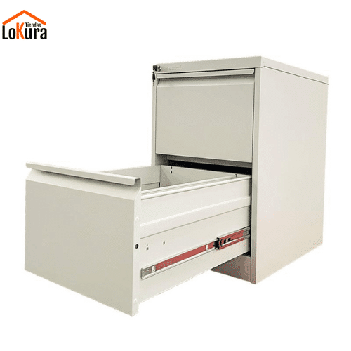 Archivador 2 cajones diseño compacto y resistente, perfecto para oficinas pequeñas