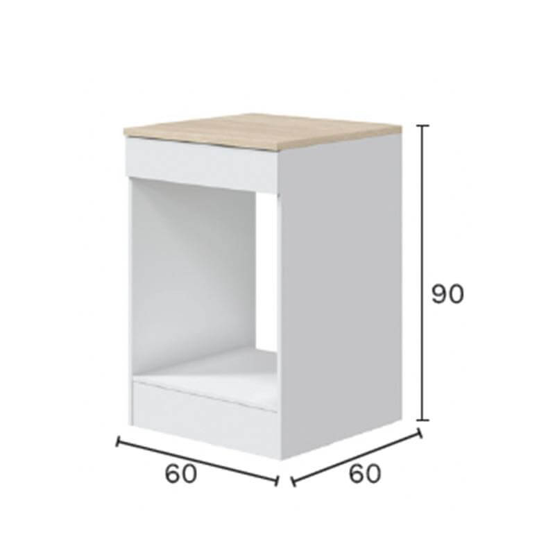 Mueble bajo para horno - Cocina Completa 240 cm Kira, adaptable a distintos electrodomésticos