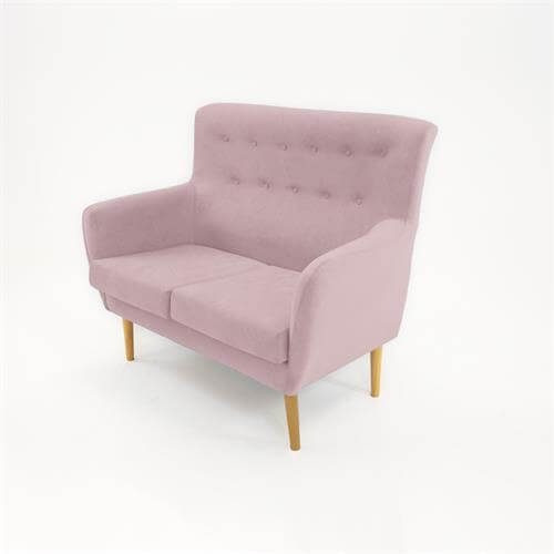 Butaca biplaza compacta rosa
