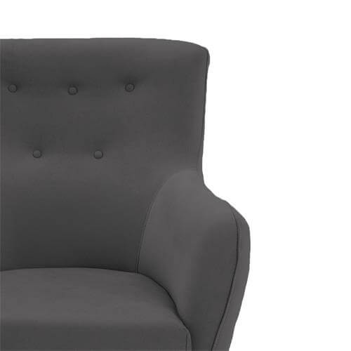 Butaca capitoné gris oscuro