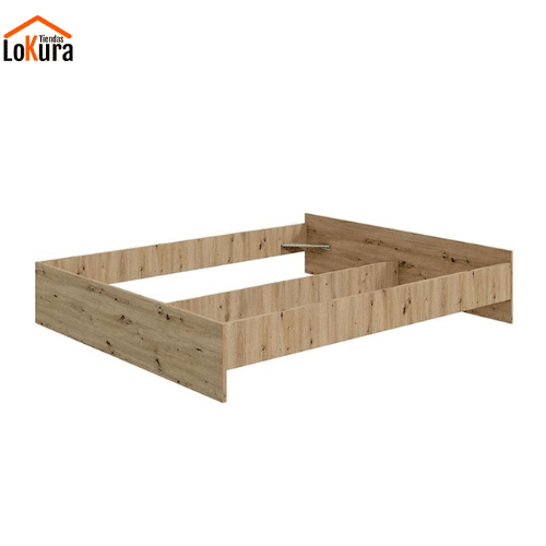 Estructura de cama 160 x 200 en roble Nodi, diseño moderno y resistente