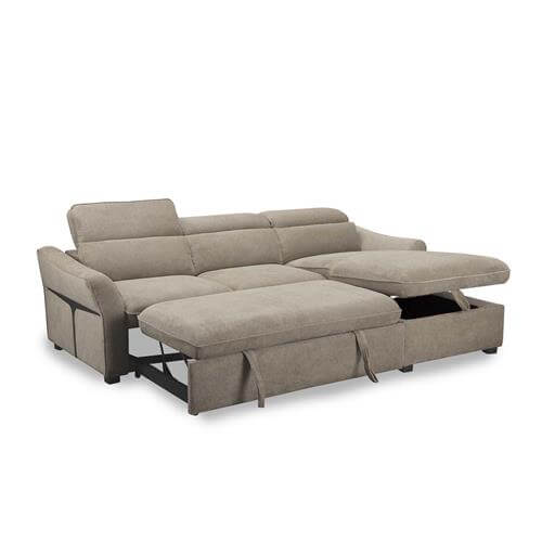 Chaise longue convertible cama marrón