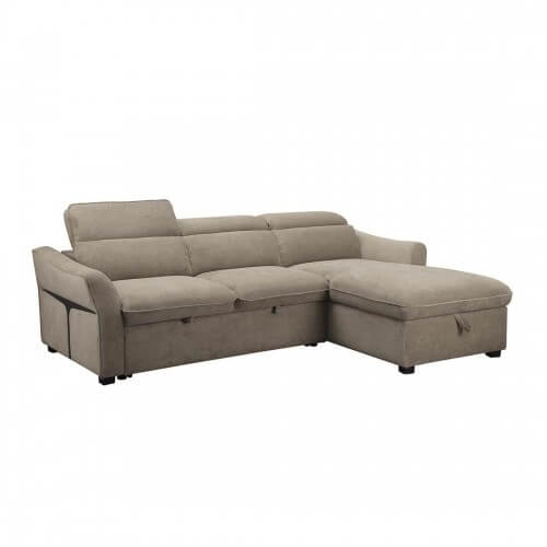 Chaise longue convertible cama marrón