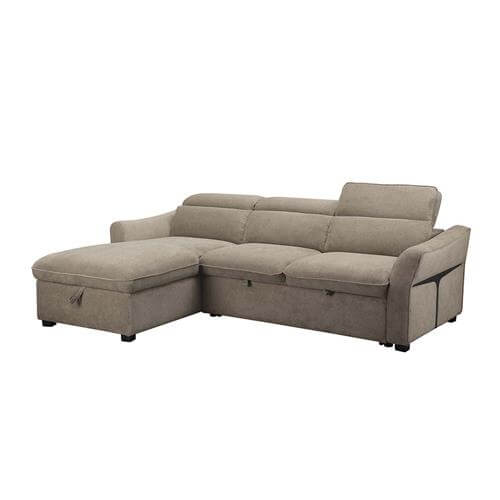 Chaise longue convertible cama marrón
