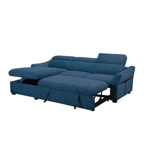 Chaise longue convertible cama azul