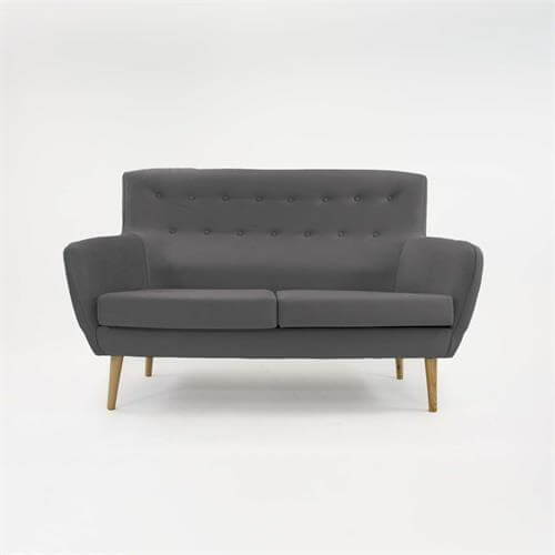 Sofás baratos tres plazas gris oscuro con unas dimensiones de 153 cm de largo, 67 cm de fondo y 100 cm de alto