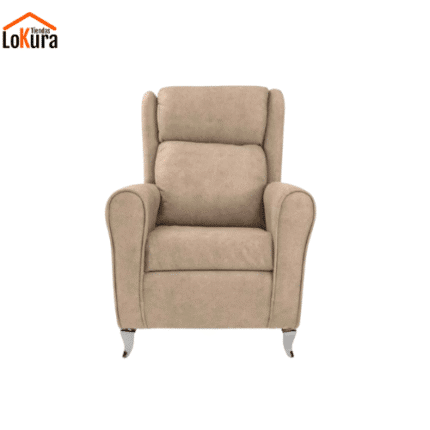 Butacas modernas tapizadas beige con diseño ergonómico, acolchado de alta densidad y tapizado antimanchas