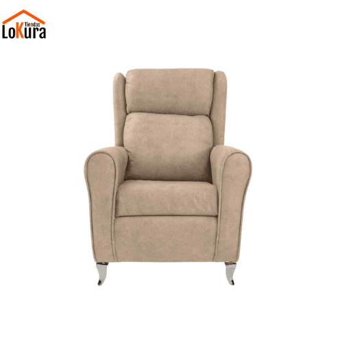Butacas modernas tapizadas beige con diseño ergonómico, acolchado de alta densidad y tapizado antimanchas