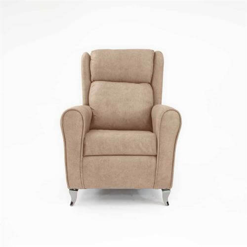 Butaca Noruega beige, butacas modernas tapizadas ideales para salones y livings con tapizado antimanchas