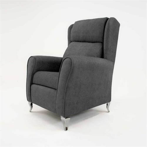 butacas modernas tapizadas gris oscuro