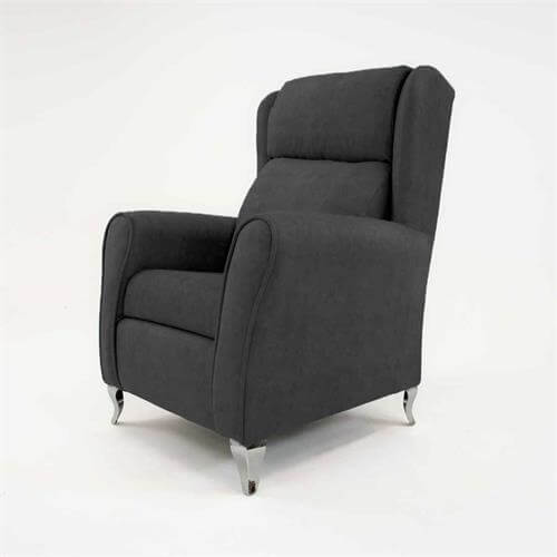 butacas modernas tapizadas gris oscuro