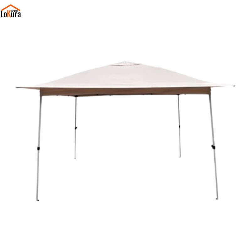 Carpa jardín plegable 3x3 color beige con estructura de acero reforzado