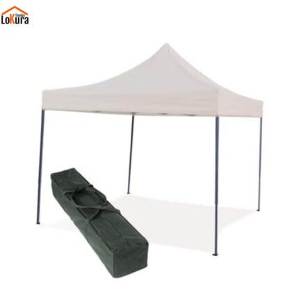 Carpa plegable 3x3 aluminio beige con bolsa de transporte incluida