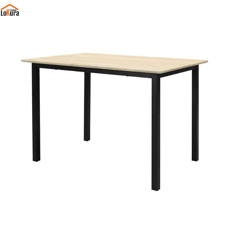 mesa de cocina cambrian con patas metálicas negras, perfecta para cocinas reducidas
