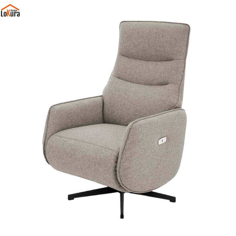 Sillones relax con motores independientes espalda piernas color marrón vista frontal