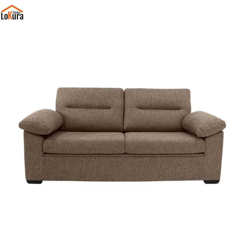 Sofá cama apertura italiana beige de 2 plazas con brazos acolchados y diseño moderno