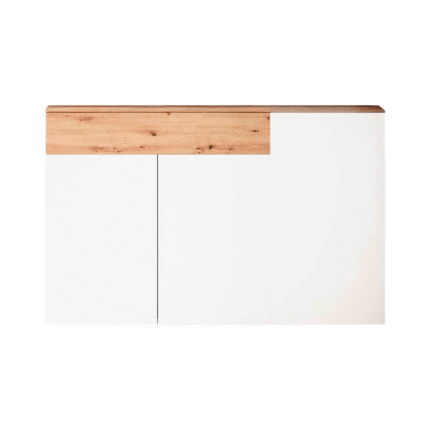 Buffet blanco madera Rebeca con 3 puertas y cajón, diseño moderno para salón