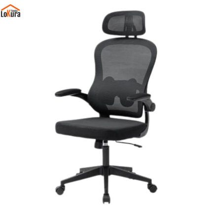 Silla de oficina con respaldo alto OFI2200 ergonómica en color negro