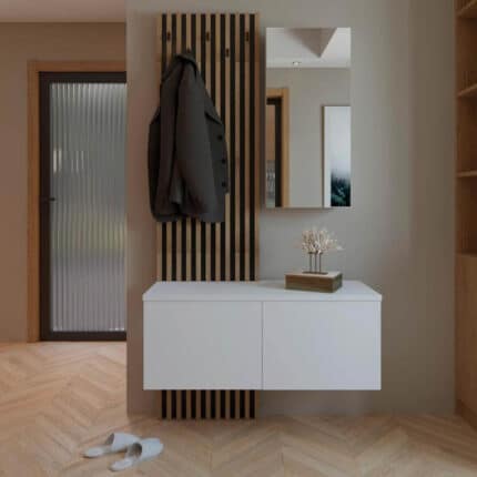 Conjunto muebles entrada Arika en salón moderno