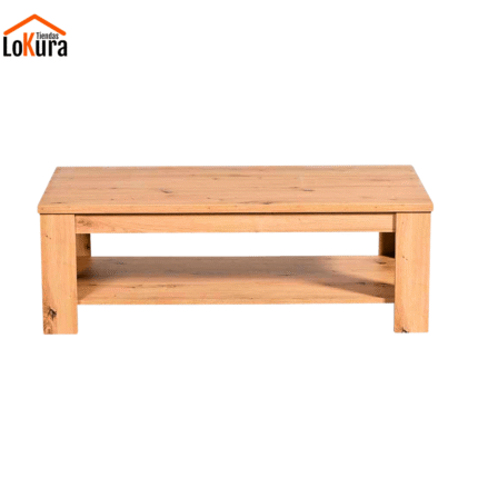 Mesa de centro 120x60 Oscar con estante inferior en color roble artisan