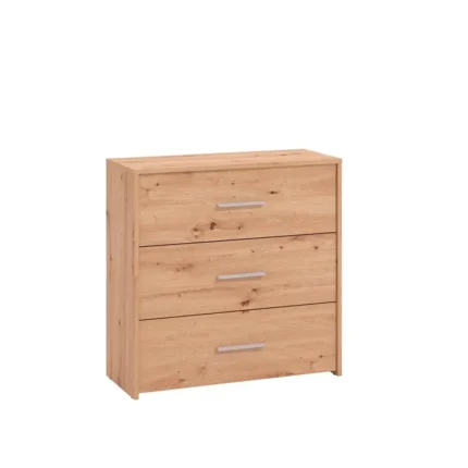 Cómoda barata con cajones Garona en color madera artisan, ideal para dormitorio o recibidor