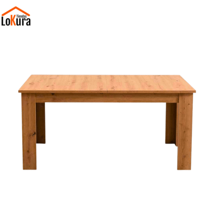 Mesa rectangular de madera extensible Oscar cerrada en acabado roble Artisan