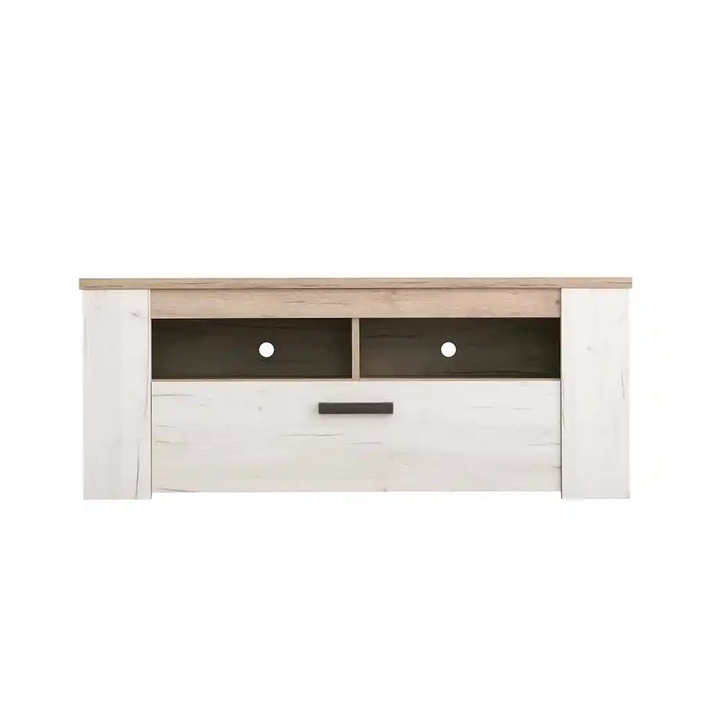 Mueble TV 120 cm madera Kent cerrado con diseño moderno artisan y ártico