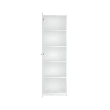 Interior armario blanco 60 cm Nepo con 4 baldas para ropa y cajas, acabado blanco liso