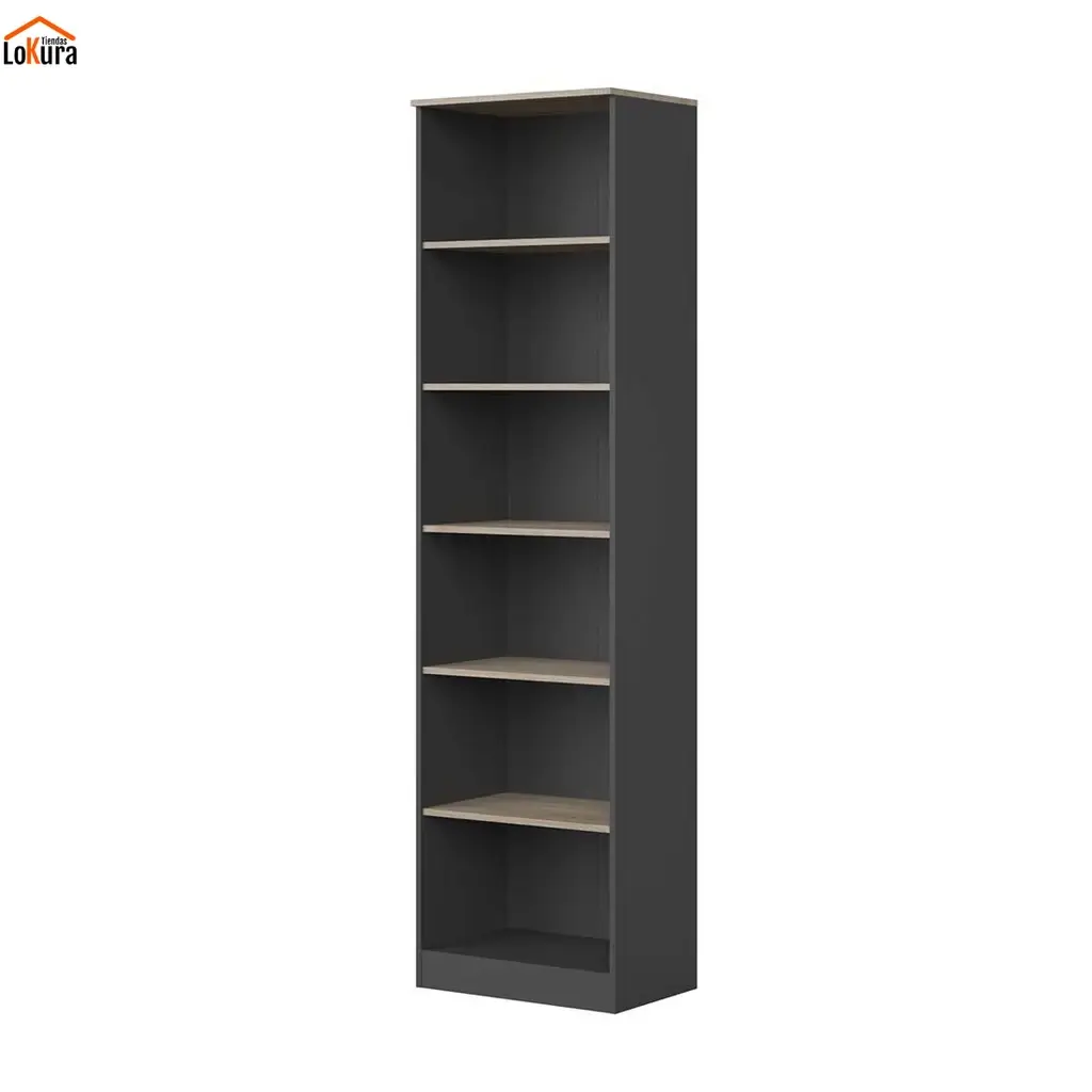 Estantería alta estrecha New Office 60 cm, cambrian/antracita, 5 baldas (60×40×224 cm)