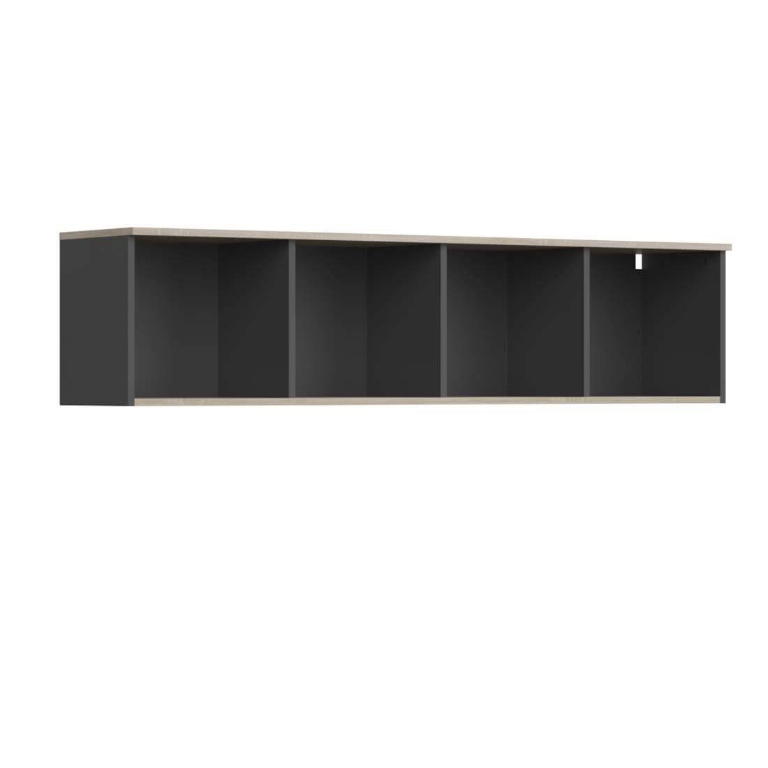 Estantería horizontal pared cambrian/antracita