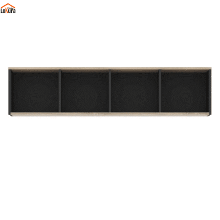 Estantería horizontal pared con 4 huecos y diseño contemporáneo