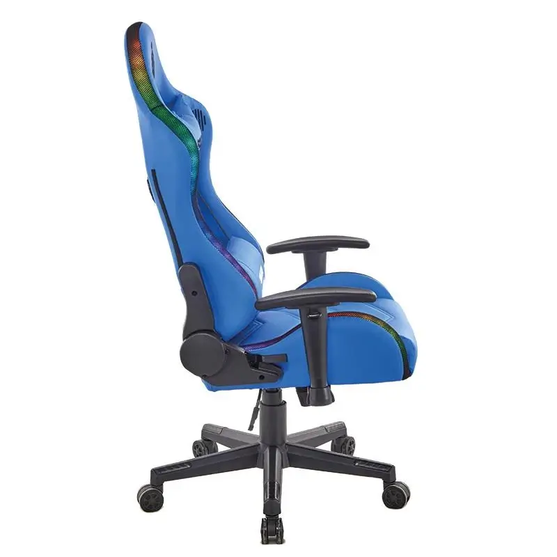 silla con luces gamer-azul