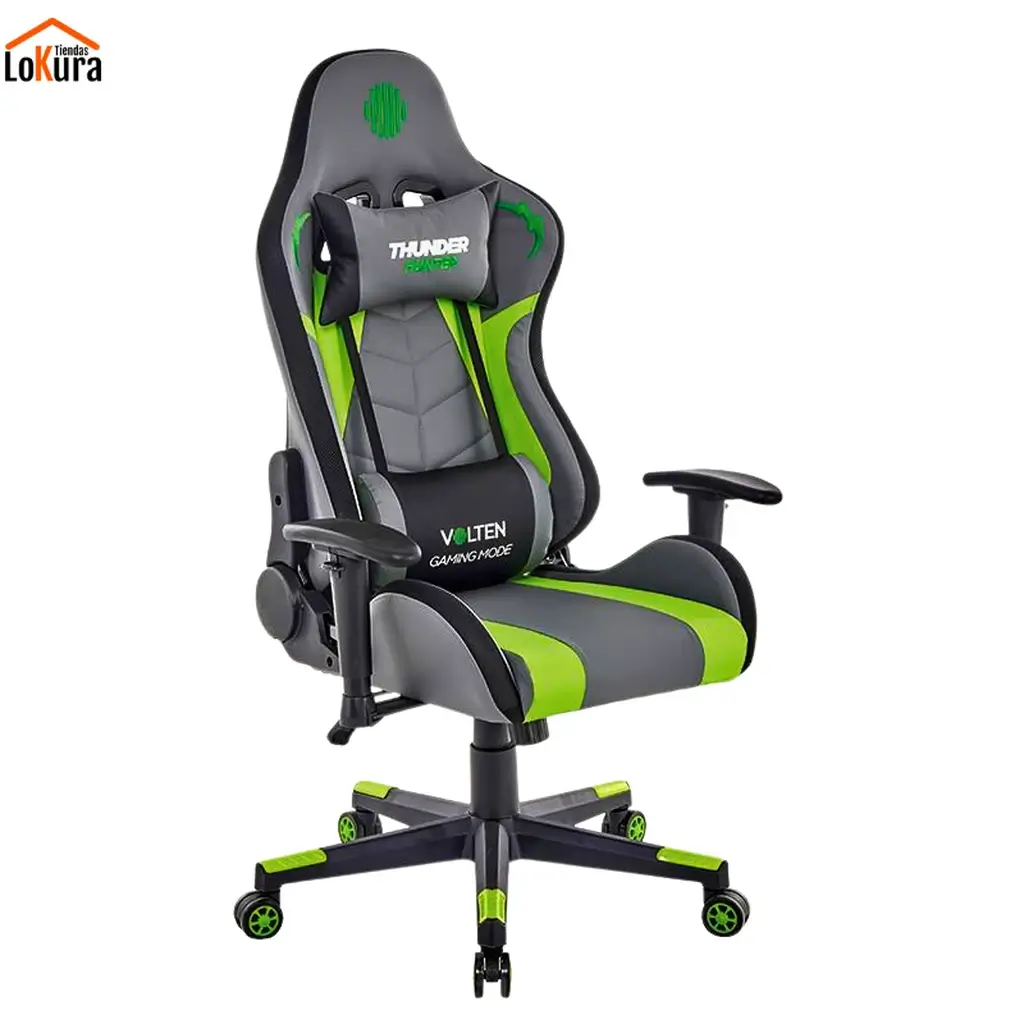 Silla gamer escritorio Thunder Hunter Volten verde en Canarias