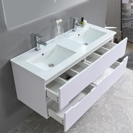 Mueble lavabo suspendido blanco