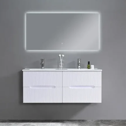 Mueble lavabo suspendido blanco