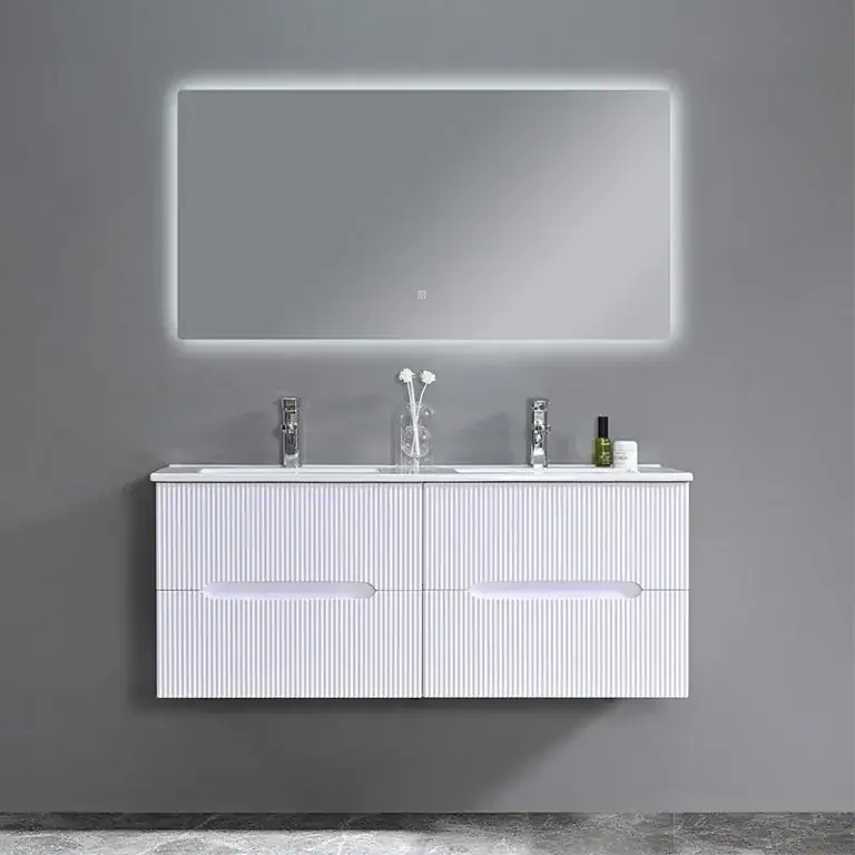 Mueble lavabo suspendido blanco