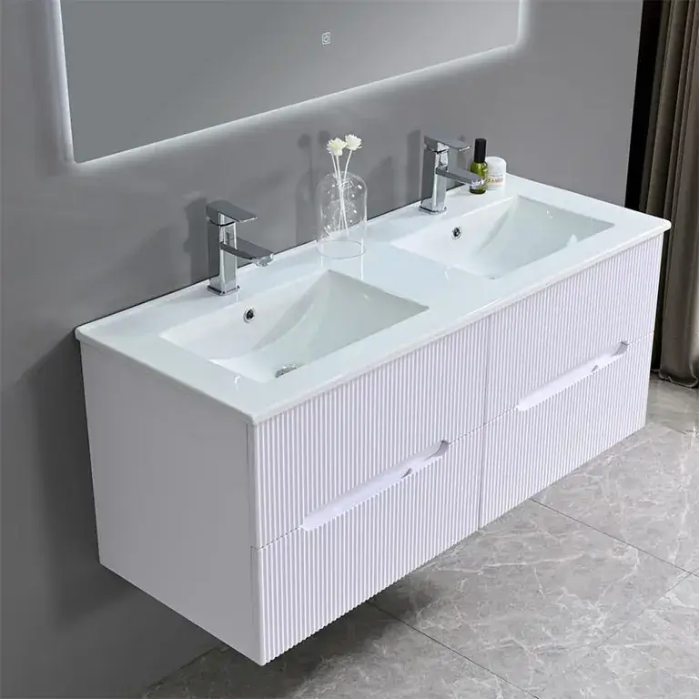 Mueble lavabo suspendido blanco