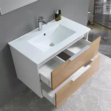 Mueble para baño con espejo y luz