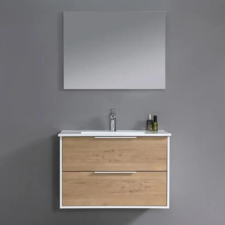 Mueble para baño con espejo y luz