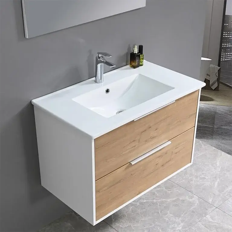 Mueble para baño con espejo y luz