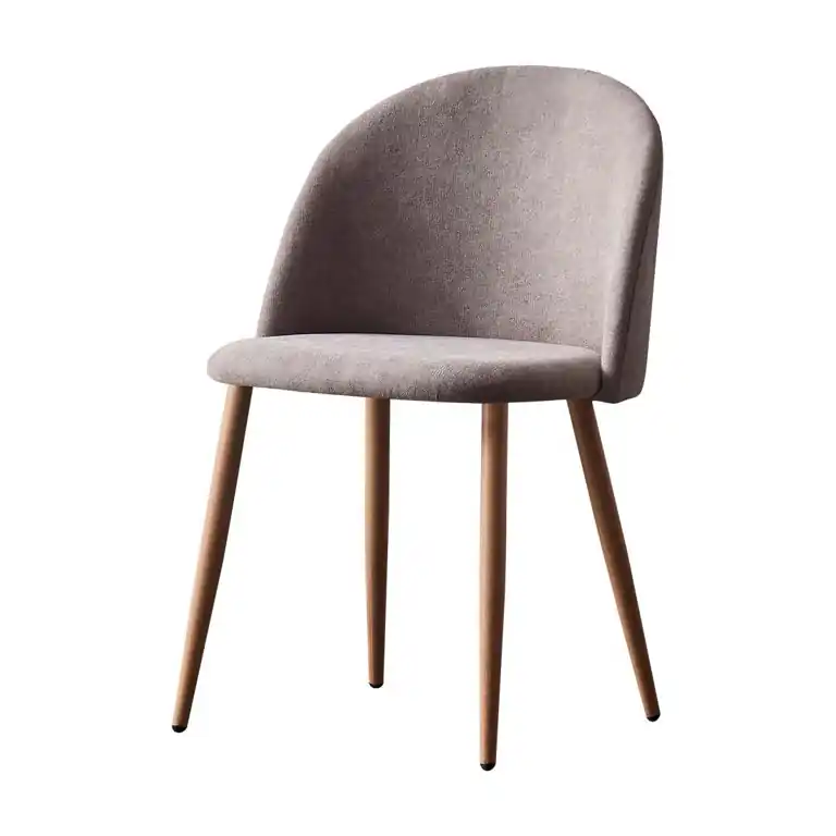 silla comedor tela antimanchas ROSS gris claro con patas cambrian diseño moderno