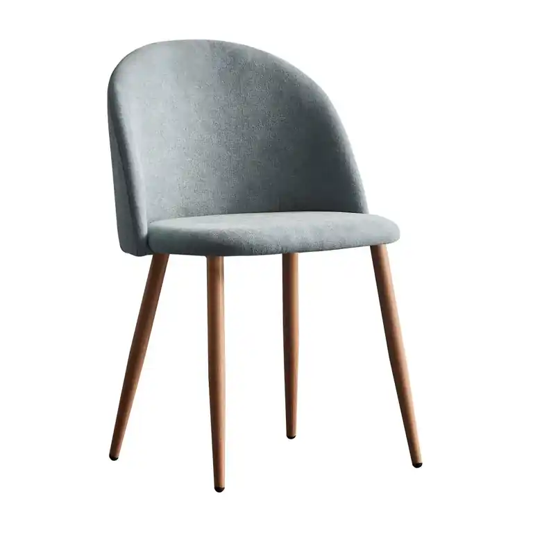 silla comedor tela antimanchas ROSS verde suave tapizado antimanchas y patas cambrian