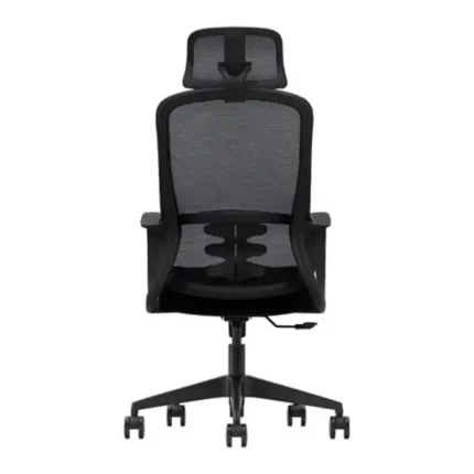 silla de oficina Serie 100 Nodofix negra vista trasera con respaldo ergonómico