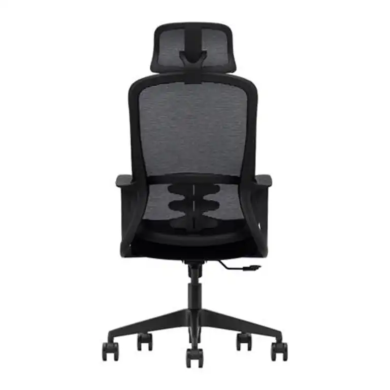 silla de oficina Serie 100 Nodofix negra vista trasera con respaldo ergonómico