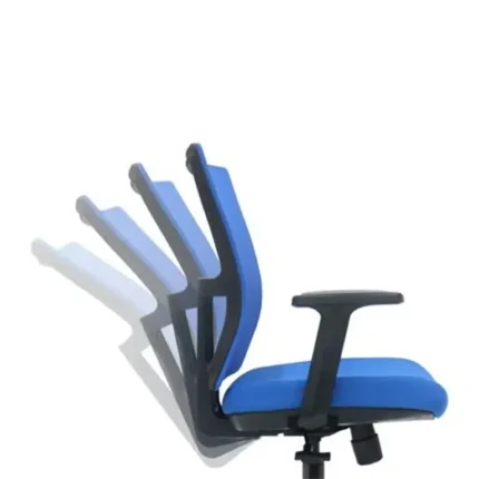 Silla de oficina Serie 250 Nodofix azul con respaldo inclinable y mecanismo síncrono ergonómico