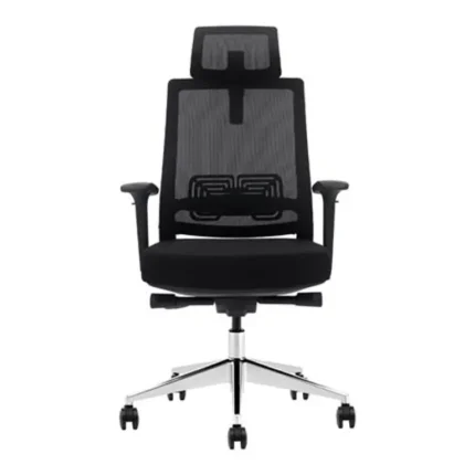 Silla ergonómica Nodofix Serie 650 en color negro, vista frontal