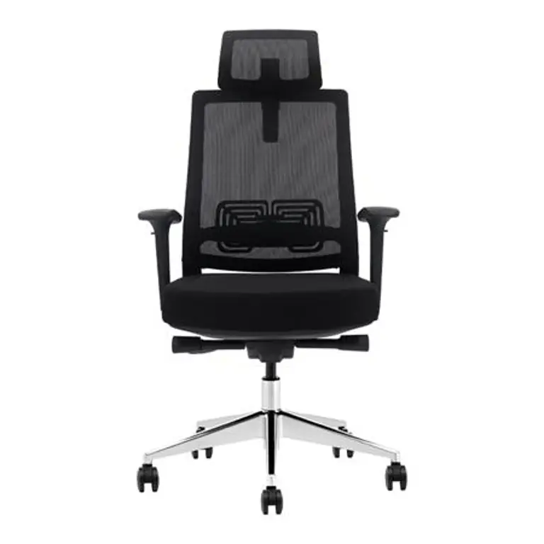 Silla ergonómica Nodofix Serie 650 en color negro, vista frontal